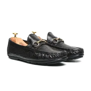Bespoke Black Combo of 5 Deep Cut Croco Leather Products by BRUNE & BARESKIN