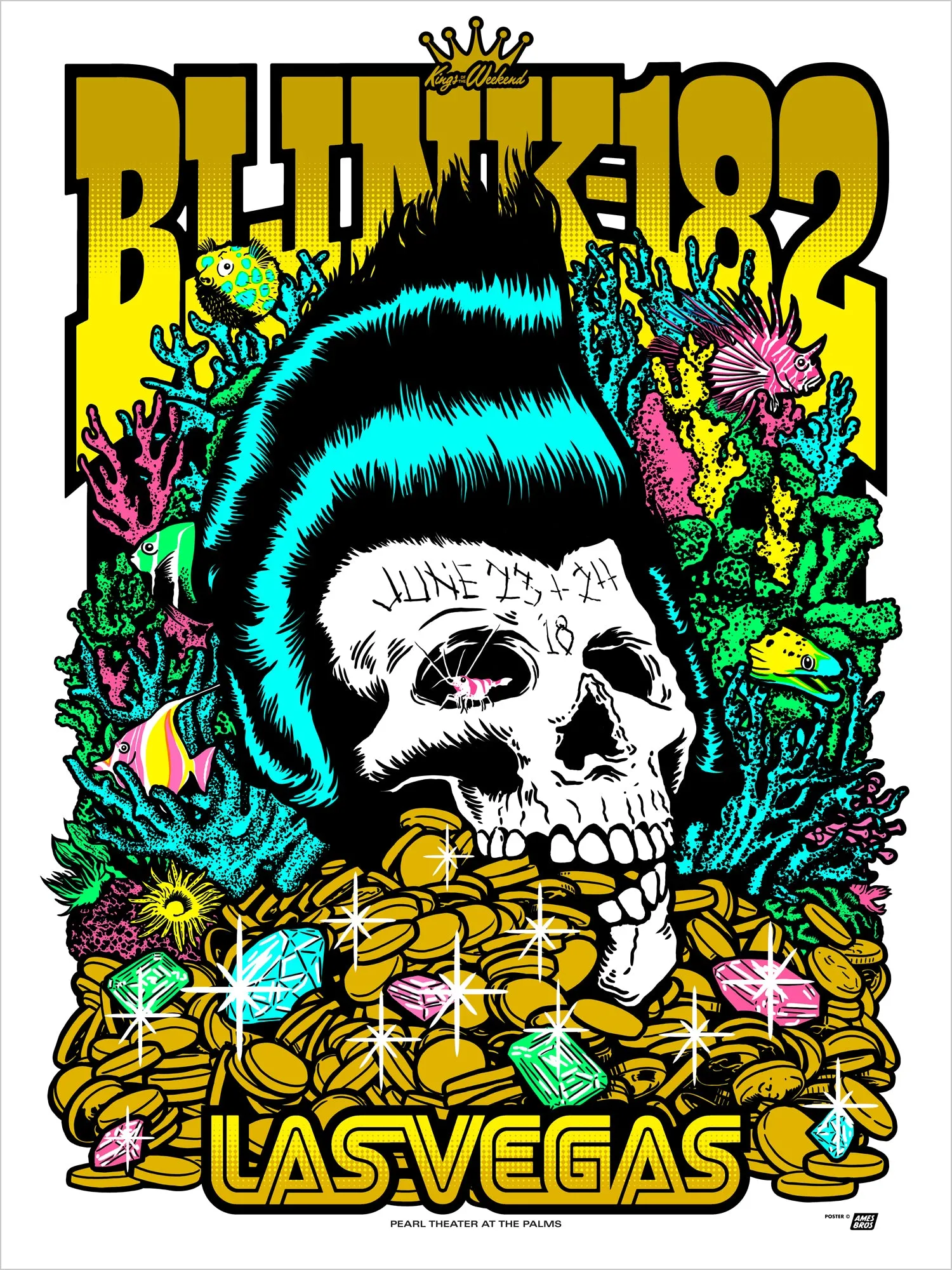 Blink-182 2018 Las Vegas, NV Poster - Tour Edition
