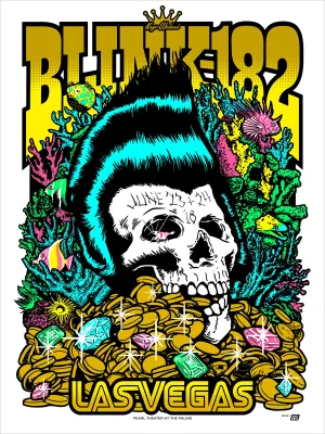 Blink-182 2018 Las Vegas, NV Poster - Tour Edition