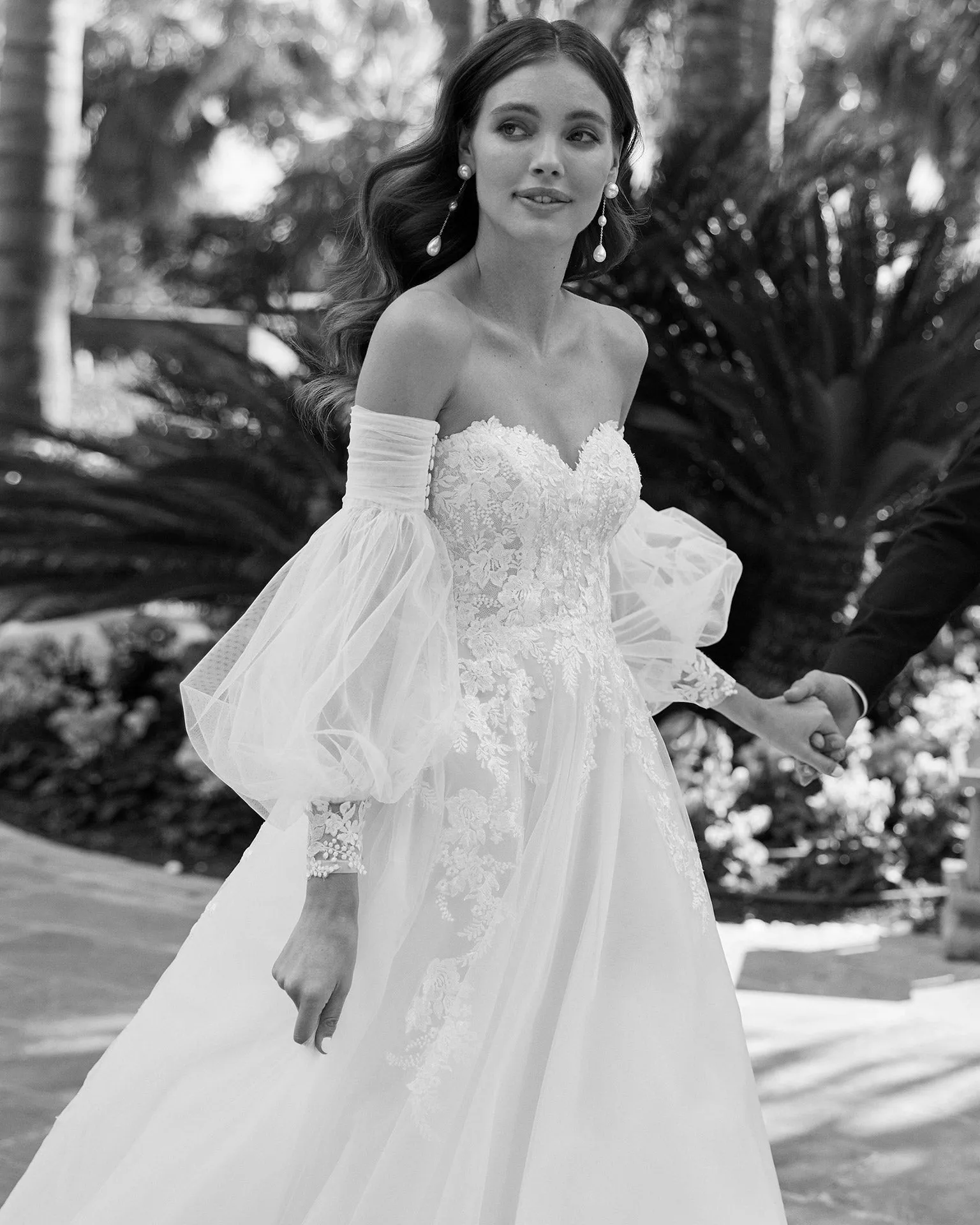Boho Elegant Wedding Dress For Women Sweetheart Puff Sleeve Appliques Lace Backless Vestidos De Novia Custom Made