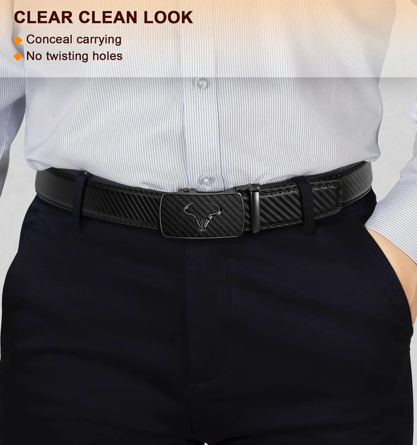 BULLIANT Men's Belt,Brand Ratchet Belt Of Genuine Leather For Gift Men Dress,Size Customized