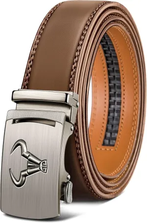 BULLIANT Men's Belt,Brand Ratchet Belt Of Genuine Leather For Gift Men Dress,Size Customized