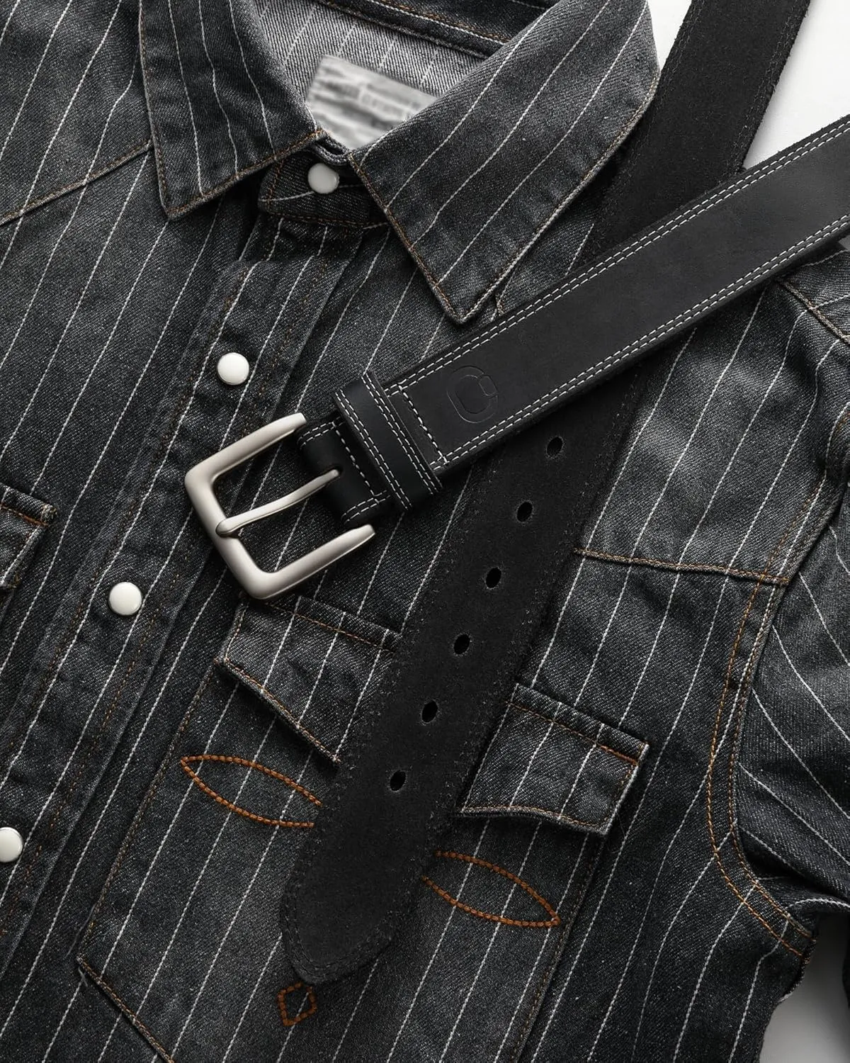 CHAOREN Leather Belt for Men, 38mm Mens Belts Casual, Handmade Full Grain Leather Belt for Jeans