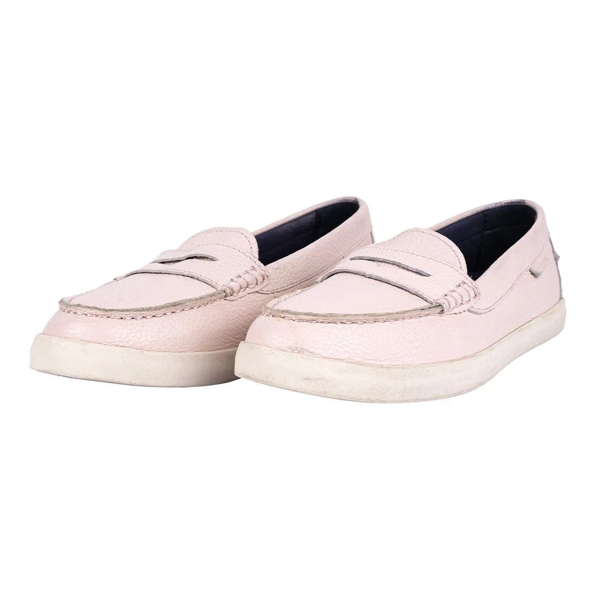 Cole Haan Nantucket Penny Casual Loafers Leather Pink Colour For Women