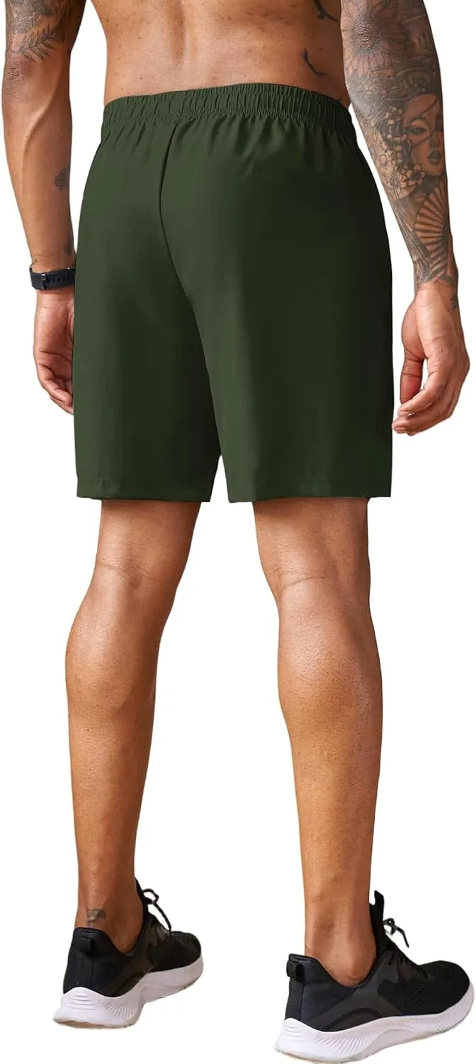 COOFANDY Men's 2 Pack Workout Gym Shorts 7 Inch / 5 Inch Athletic Shorts Lightweight Casual Jogger Short with Zipper Pockets
