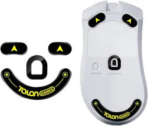 Curved Edges Ultra Strong Glass Mouse Feet Skates Compatible with Razer DeathAdder V3 Pro Gaming Mouse Feet Replacement,Super Smooth Glide Fast and Durable Sole
