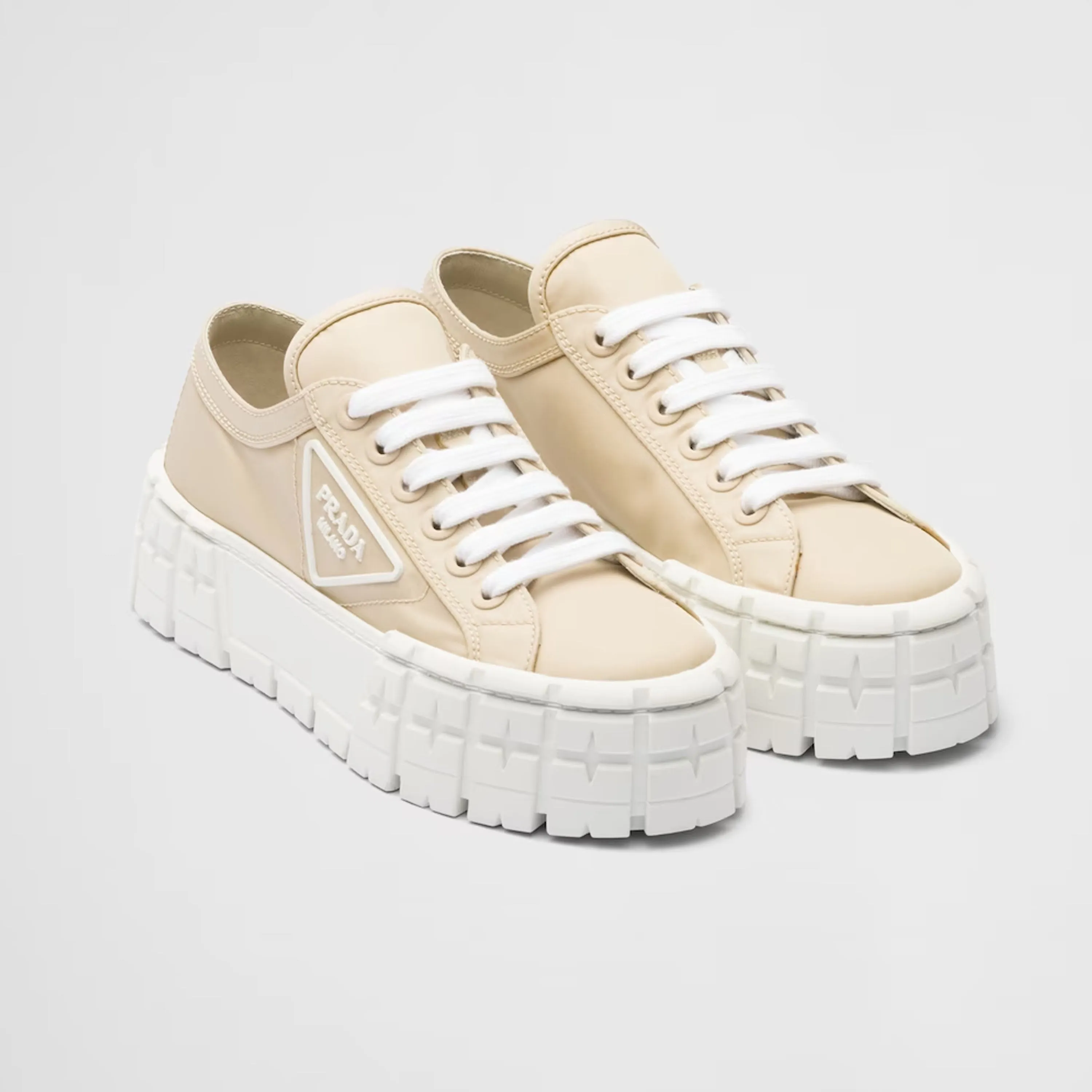 Double Wheel Re-Nylon Gabardine Sneakers