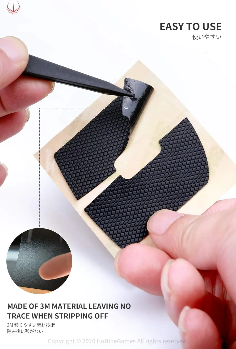 [Grip Upgrade] Hotline Games 2.0 Plus Anti Slip Mouse Grip Tape Compatible with Razer DeathAdder V2 X Hyperspeed Gaming Mouse Skins,Sweat Resistant,Cut to Fit,Easy to Apply