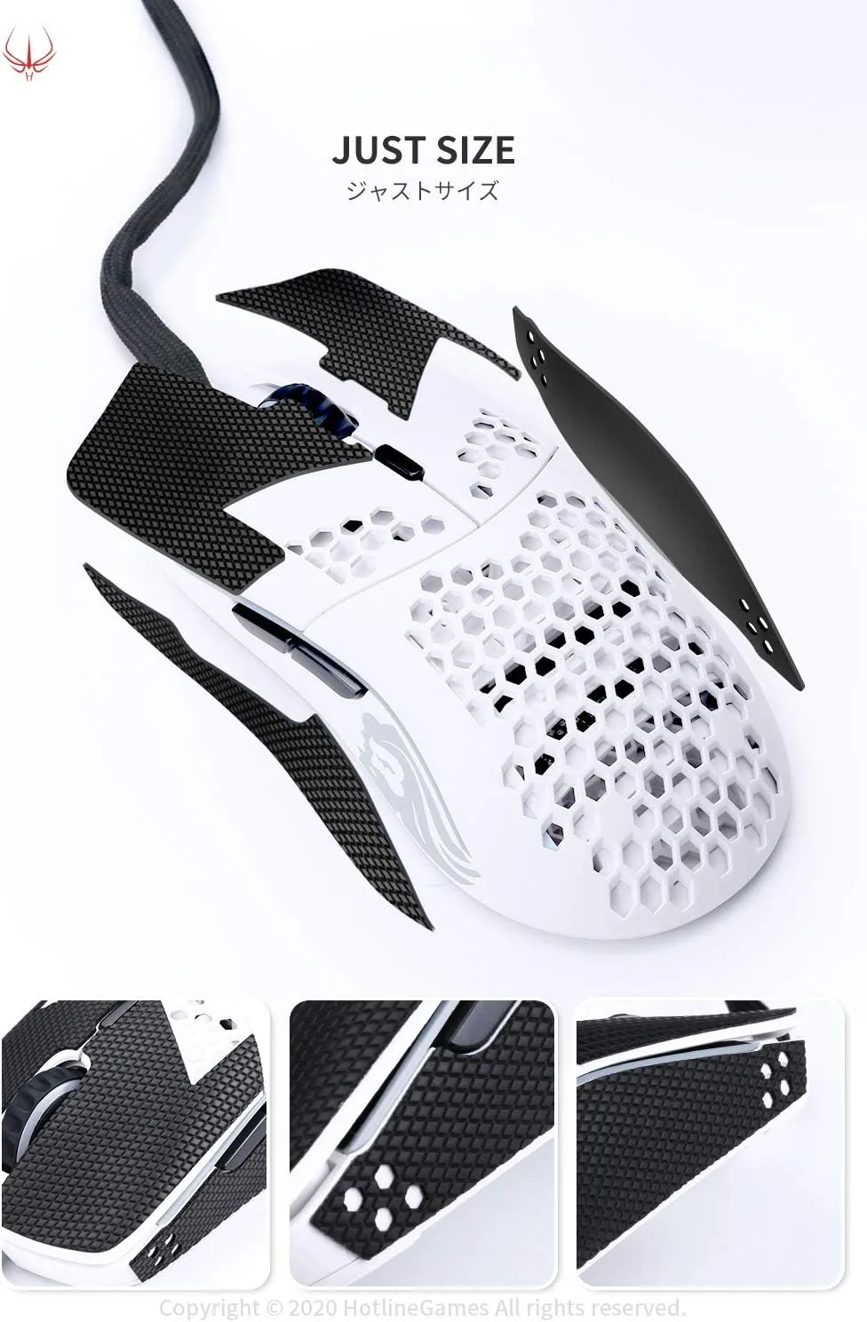 [Grip Upgrade] Hotline Games 2.0 Plus Anti Slip Mouse Grip Tape Compatible with Razer DeathAdder V2 X Hyperspeed Gaming Mouse Skins,Sweat Resistant,Cut to Fit,Easy to Apply