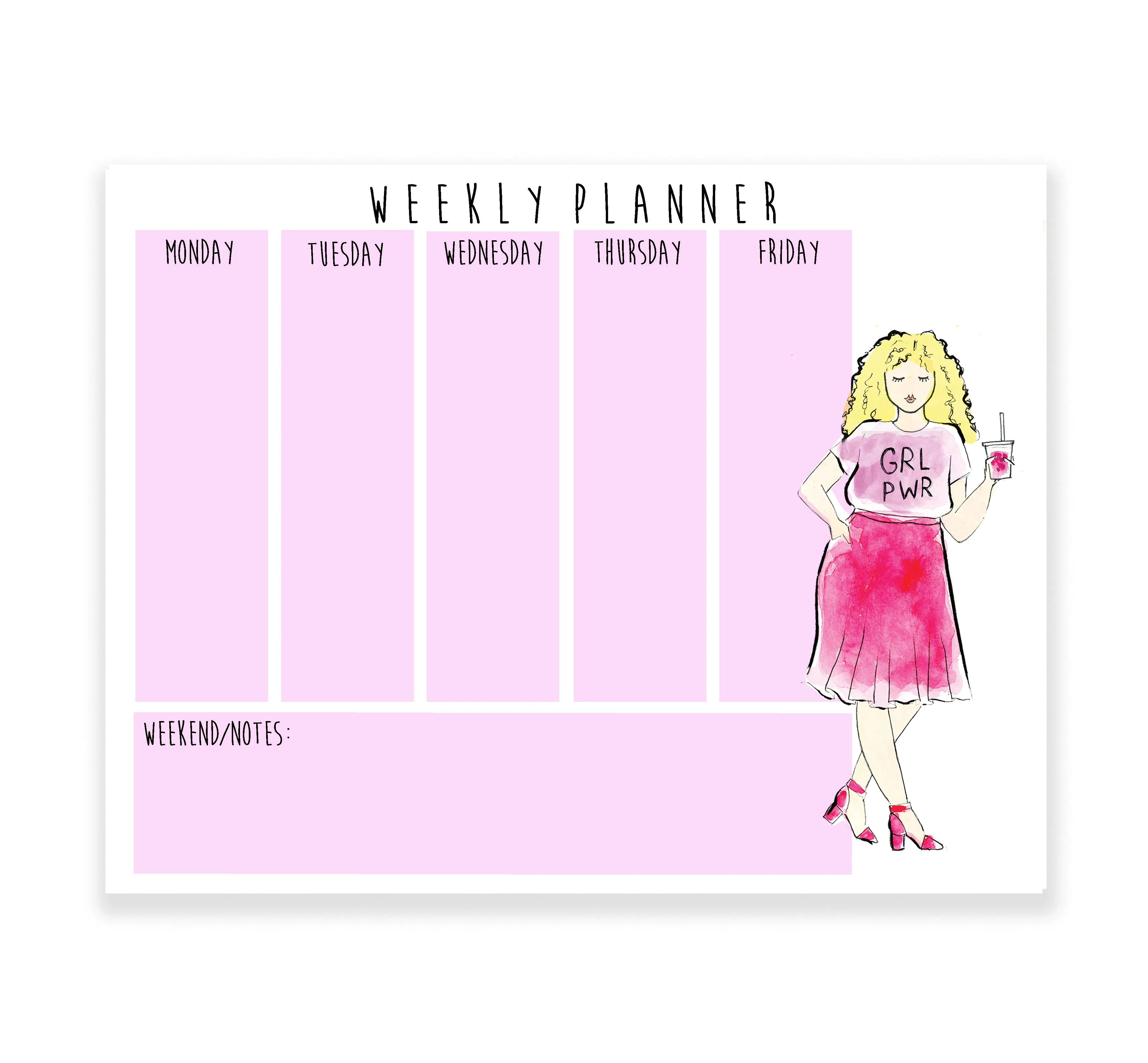 GRL PWR Weekly Planner