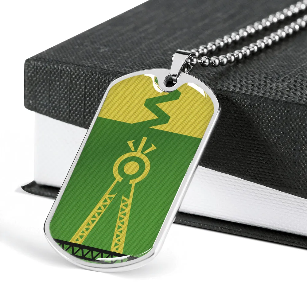 Julia MOTHER NATURE Dog Tag - Green (Engraving Available)
