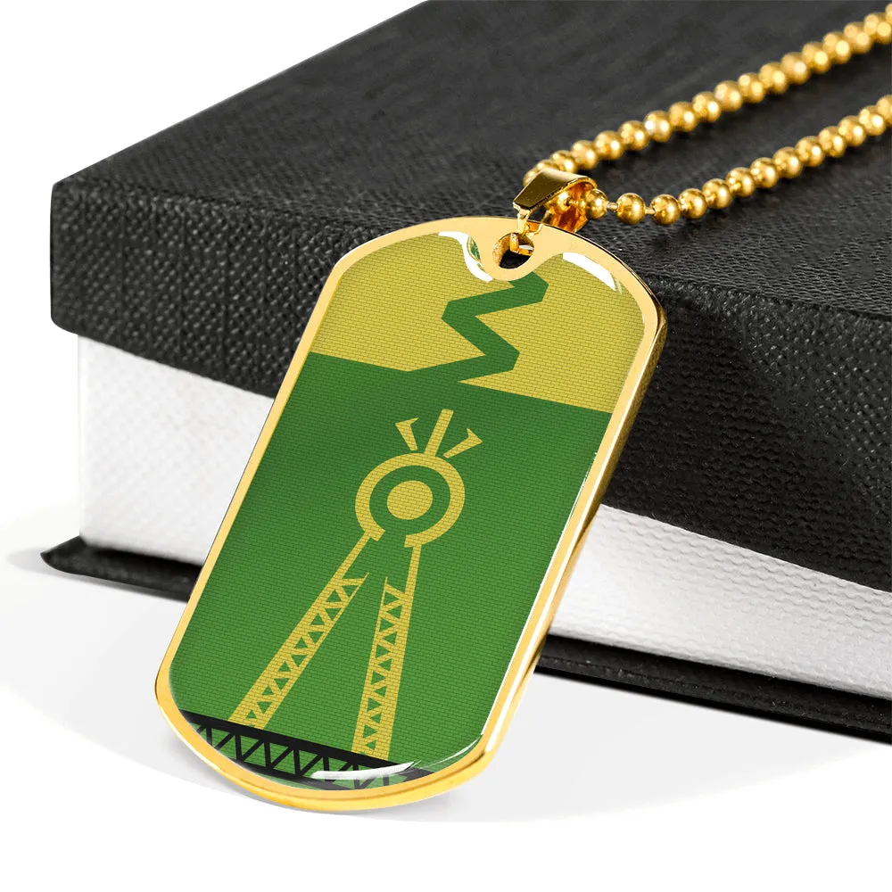 Julia MOTHER NATURE Dog Tag - Green (Engraving Available)