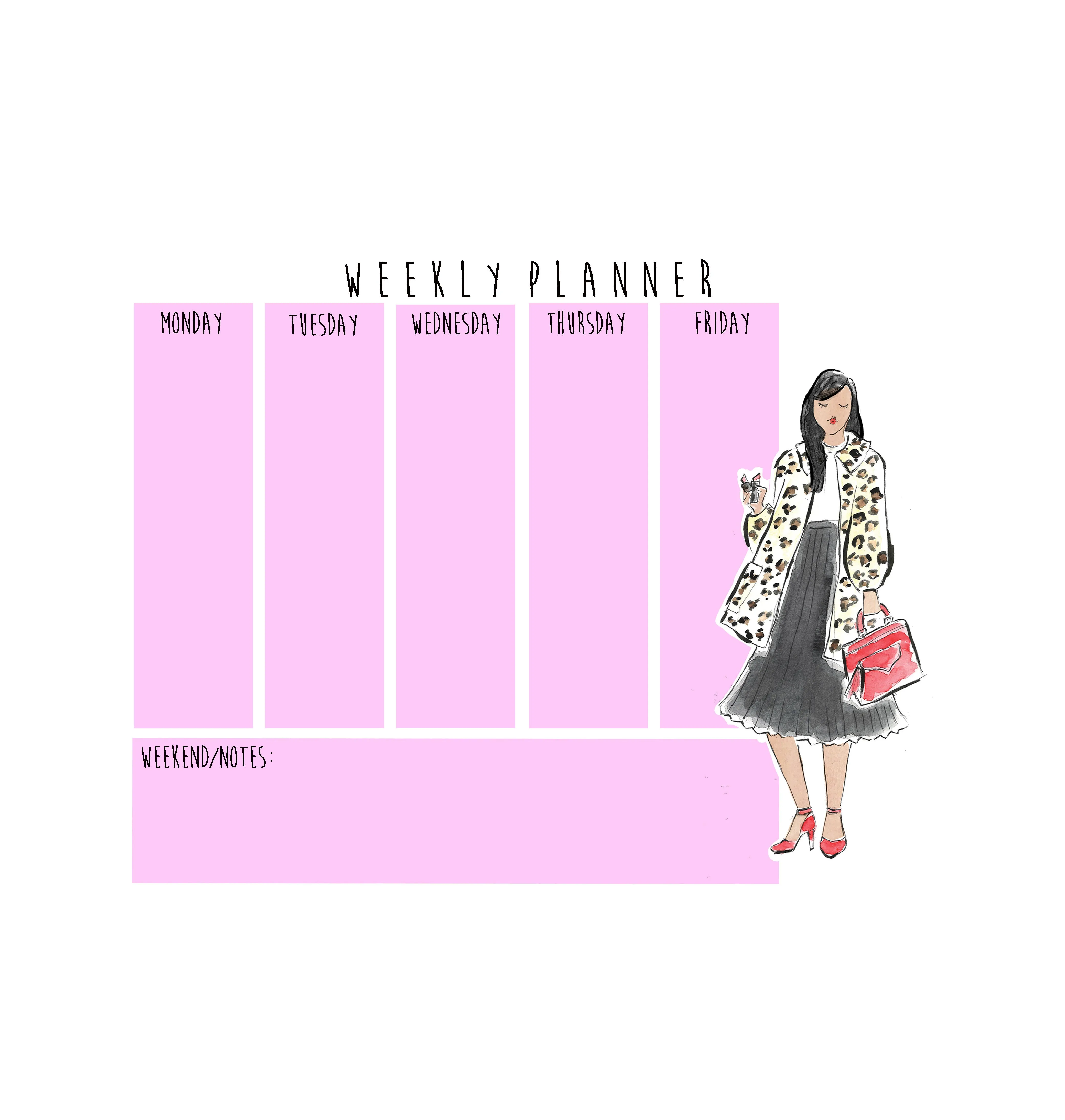 Leopard Gal Weekly Planner