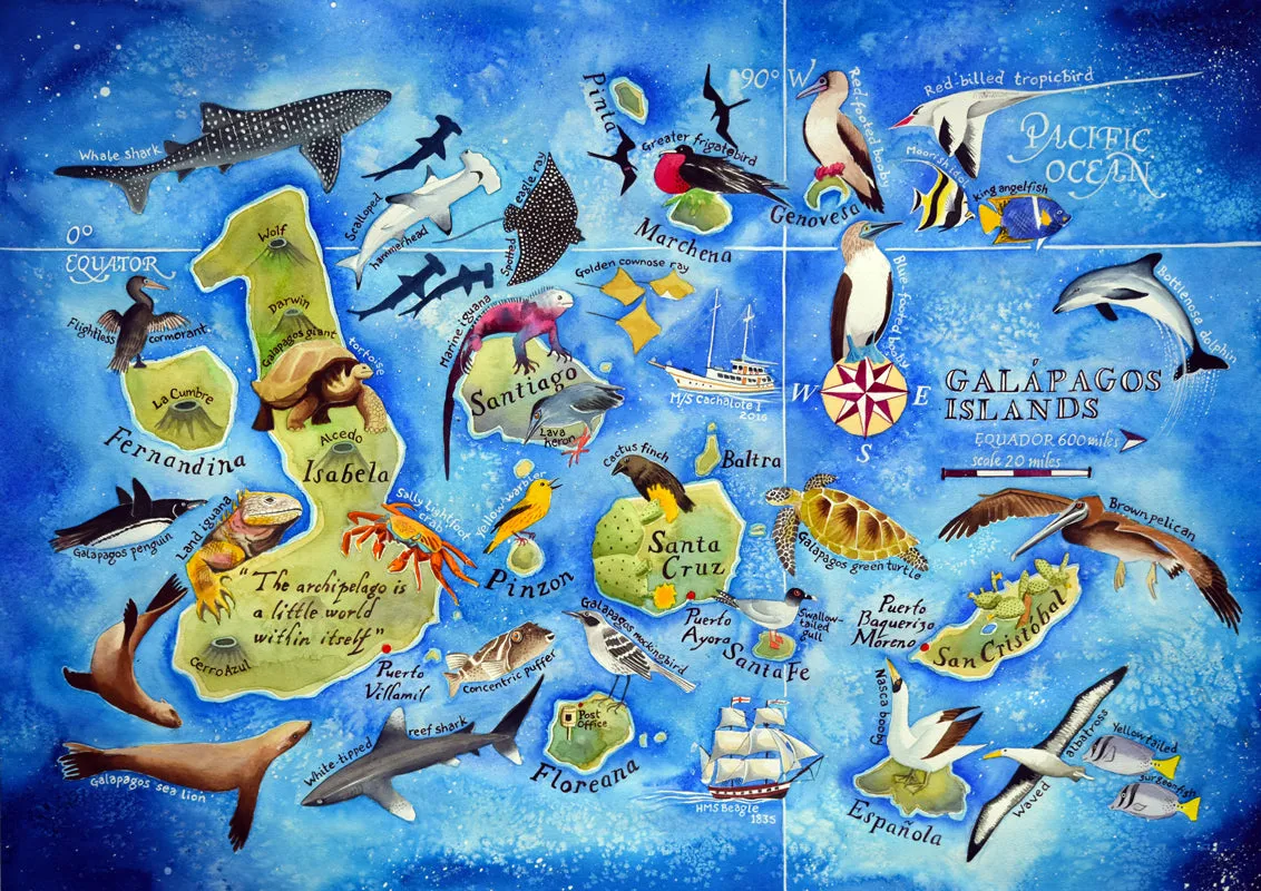 Map of Galapagos