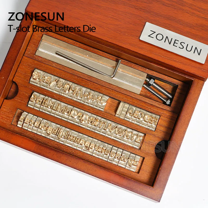 ZONESUN 6mm Height Brass Letter Stamp Custom Initials Alphabet For Foil Stamping Leather