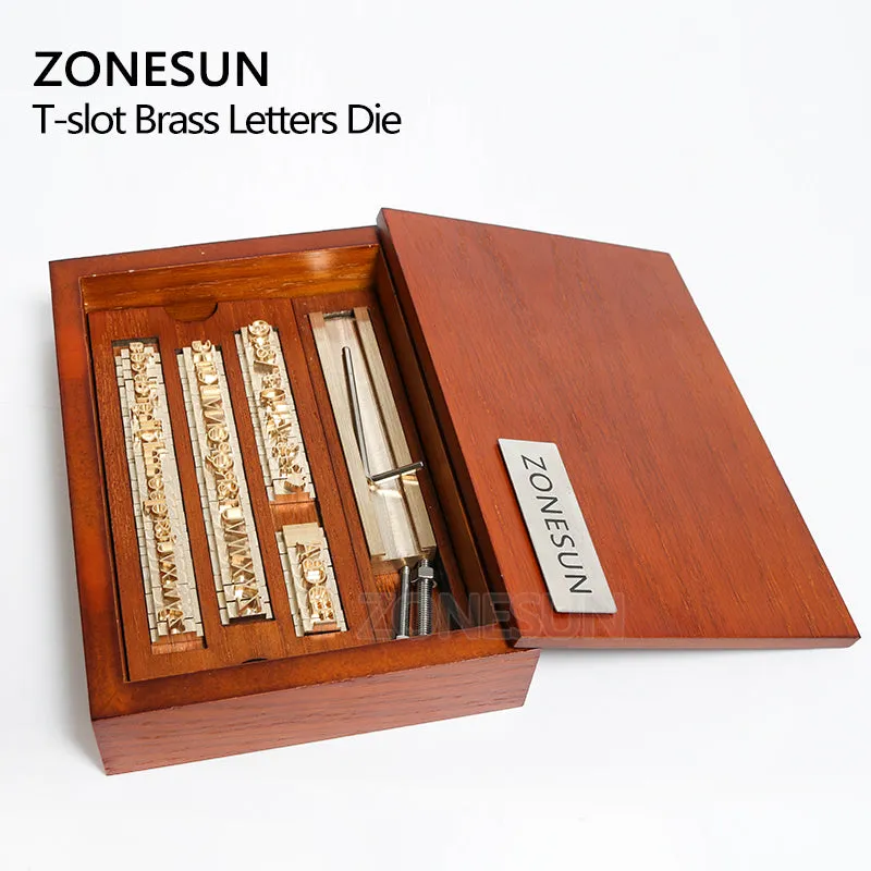 ZONESUN 6mm Height Brass Letter Stamp Custom Initials Alphabet For Foil Stamping Leather